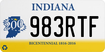 IN license plate 983RTF