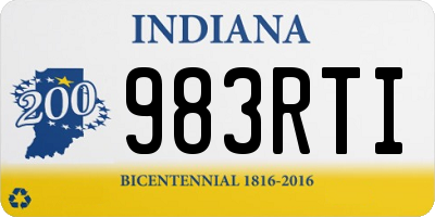 IN license plate 983RTI