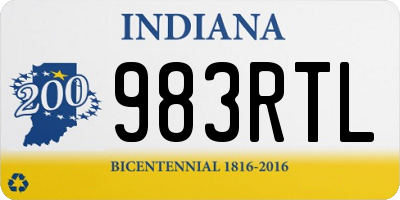 IN license plate 983RTL