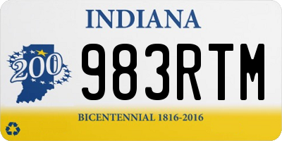 IN license plate 983RTM