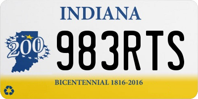 IN license plate 983RTS