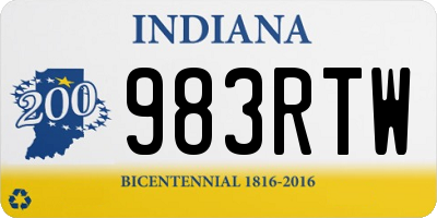 IN license plate 983RTW