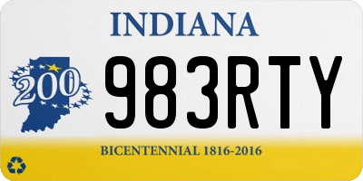 IN license plate 983RTY