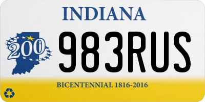 IN license plate 983RUS