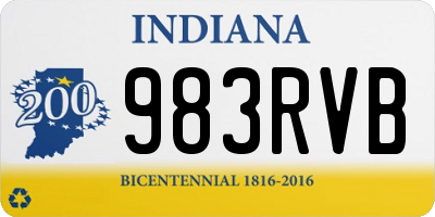 IN license plate 983RVB