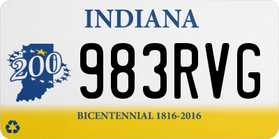 IN license plate 983RVG