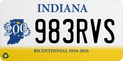 IN license plate 983RVS