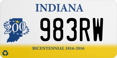 IN license plate 983RW
