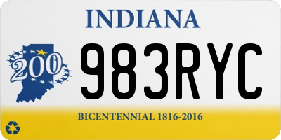 IN license plate 983RYC