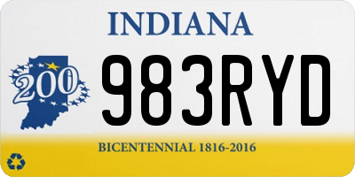 IN license plate 983RYD