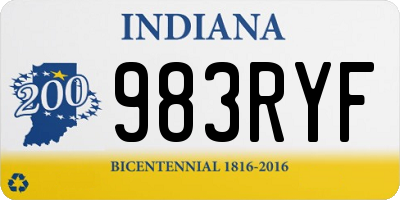 IN license plate 983RYF