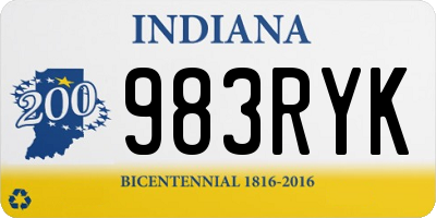 IN license plate 983RYK