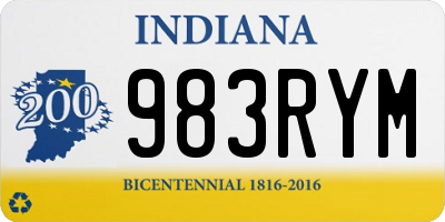 IN license plate 983RYM