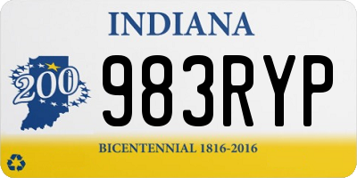 IN license plate 983RYP