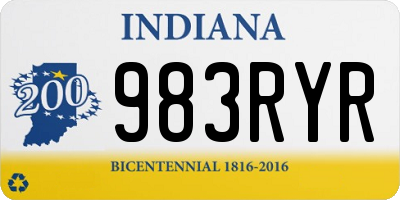 IN license plate 983RYR