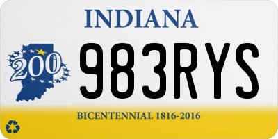 IN license plate 983RYS