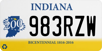 IN license plate 983RZW