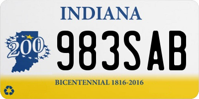 IN license plate 983SAB