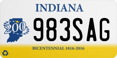 IN license plate 983SAG