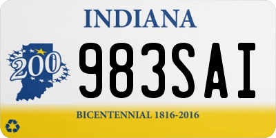 IN license plate 983SAI