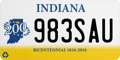 IN license plate 983SAU