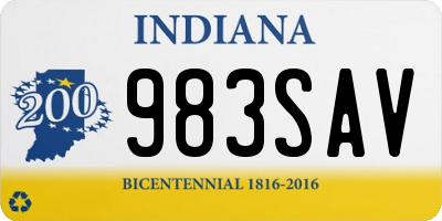 IN license plate 983SAV