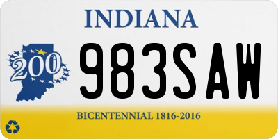 IN license plate 983SAW