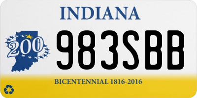 IN license plate 983SBB