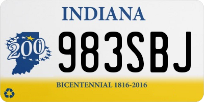 IN license plate 983SBJ