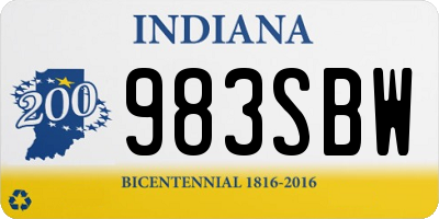 IN license plate 983SBW