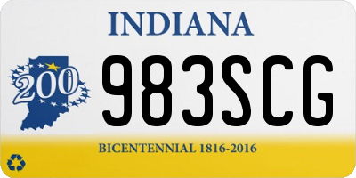 IN license plate 983SCG