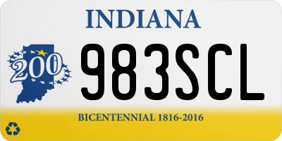 IN license plate 983SCL