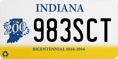 IN license plate 983SCT