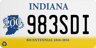 IN license plate 983SDI