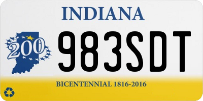 IN license plate 983SDT