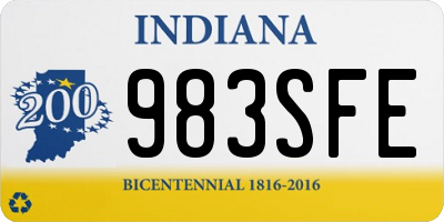 IN license plate 983SFE