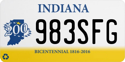 IN license plate 983SFG