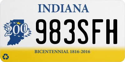 IN license plate 983SFH