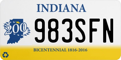 IN license plate 983SFN