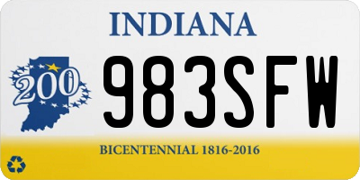 IN license plate 983SFW