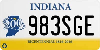 IN license plate 983SGE