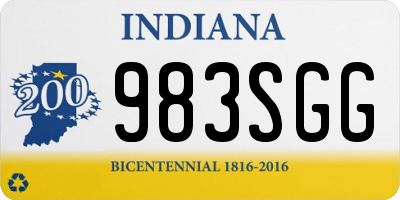 IN license plate 983SGG