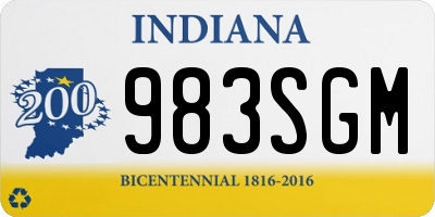IN license plate 983SGM