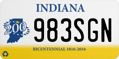 IN license plate 983SGN