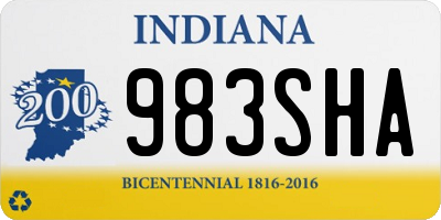 IN license plate 983SHA