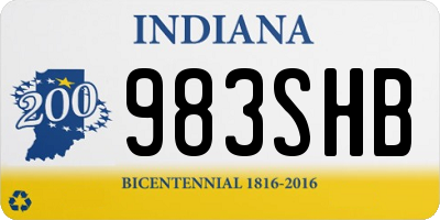 IN license plate 983SHB