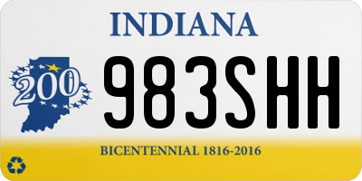 IN license plate 983SHH