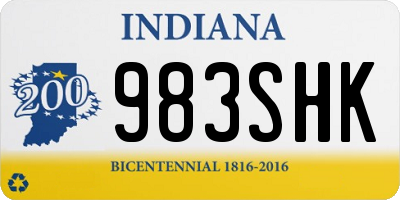 IN license plate 983SHK