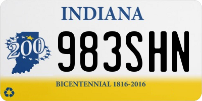 IN license plate 983SHN