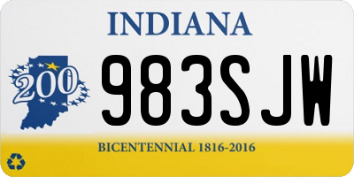 IN license plate 983SJW